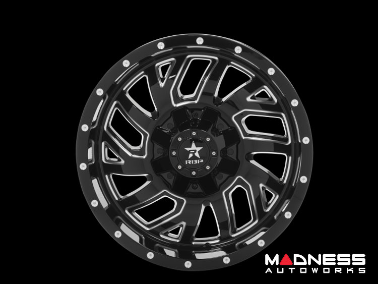 Jeep Wrangler Custom Wheels by Raceline - 931B - 16"x8" - Injector Black